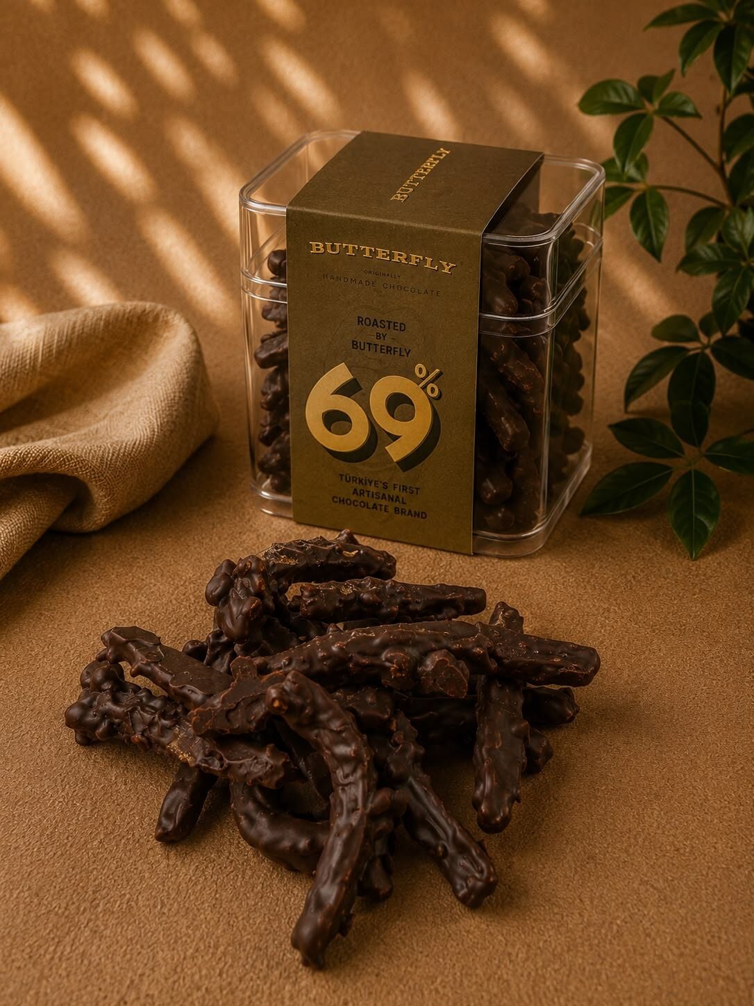 %69 Nikaragua Çikolata Kaplı Pirinç Fındıklı Portakal Çubuk