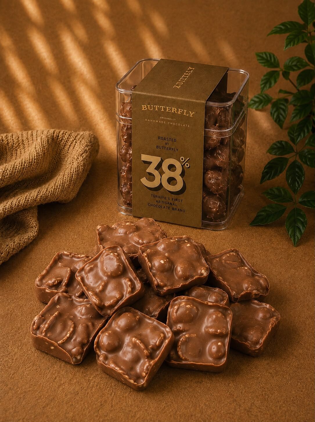 %38 Gana Sütlü Kornfleksli Antep Fıstıklı Rocher