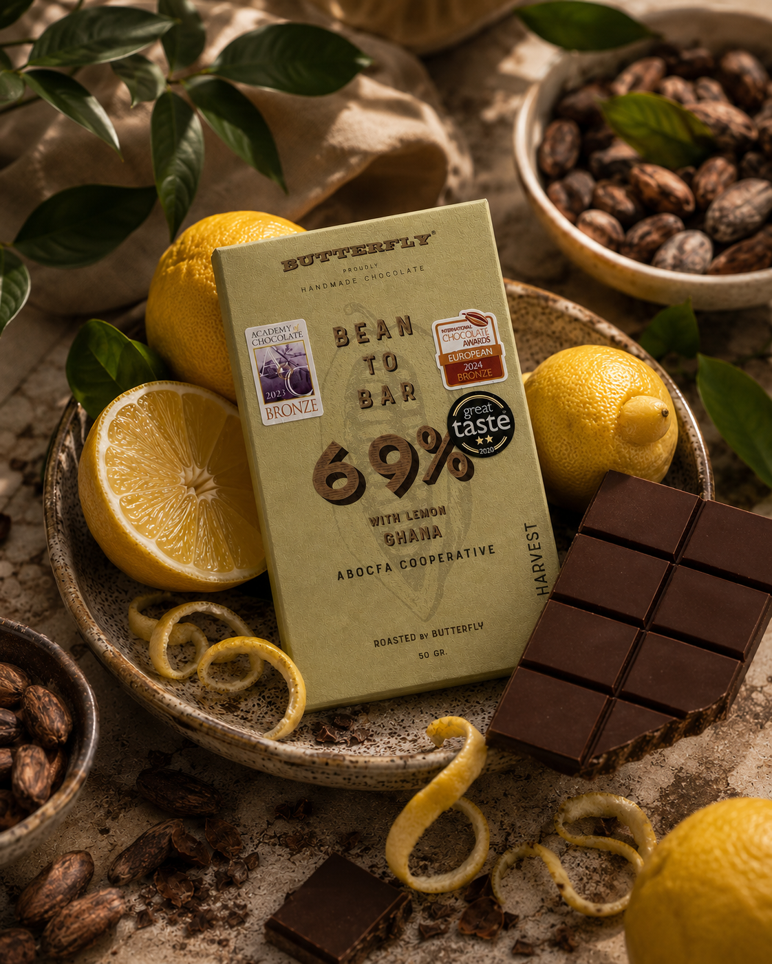 Bean To Bar %69 Nikaragua Limonlu - Tablet Çikolata
